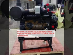Ko-matsu PC200 PC210 -8 Excavator Diesel Engine Assembly SAA6D107E-1 Penjualan & Spesifikasi Online