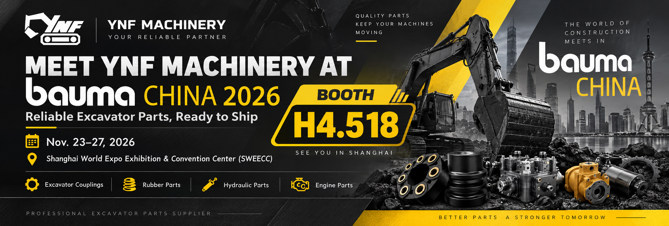 Blog perusahaan terbaru tentang Meet YNF Machinery at bauma CHINA 2026 – Visit Us at Booth H4.518