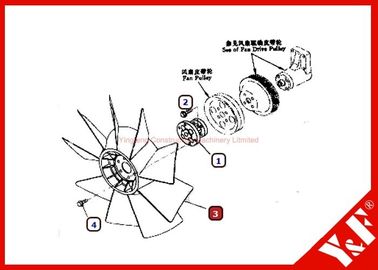Beli 600-625-7620 Komatsu Excavator Parts , PC200-6 Cooling Fan Blade online manufacture