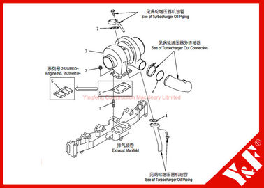 Beli Komatsu Excavator Parts PC200-7 6738-81-8091 Turbocharger 6D102 Engine online manufacture