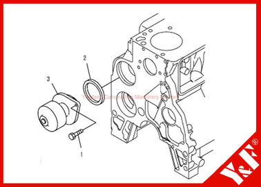 Beli 6D102 Engine Komatsu Excavator Parts PC200-7 6735-61-1502 Water Pump Assembly online manufacture