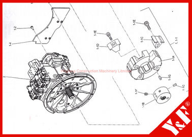 Beli Kobelco Excavator Coupling LS30P01063S004 LS30P01063S003 Fix SK460-8 Excavator online manufacture