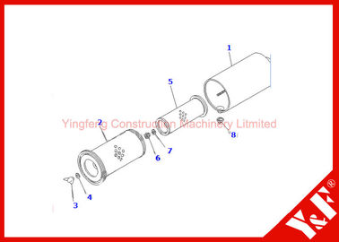 Beli High Precision Excavator Spare Parts Engine Air Cleaner 6732 - 81 - 7210 600 - 181 - 6050 600 - 181 - 6540 online manufacture