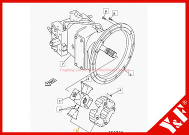 Jcb Js220 Excavator Coupling For Jrj0213 Hydraulic Pump Drive Group Connect Engine