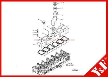 Komatsu Excavator Parts PC200-7 6732-11-8181 GASKET 6130-12-8720 HOSE 6130-12-8610 CAP 6D102 Engine